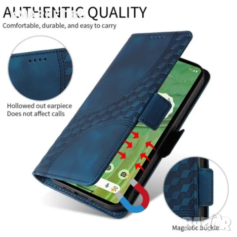 Honor Magic7 Lite 5G Rhombus Texture Magnetic Wallet Кожен Калъф и Протектор, снимка 10 - Калъфи, кейсове - 48676482