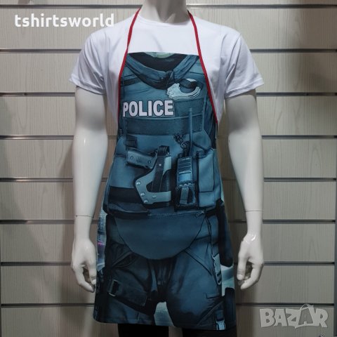 Нова мъжка забавна готварска престилка Полицай (Police), снимка 6 - Подаръци за мъже - 30723164