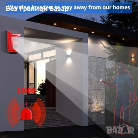 Нова Алармена Сирена с Соларно Зареждане и Дистанционно, снимка 5 - Друга електроника - 44616071