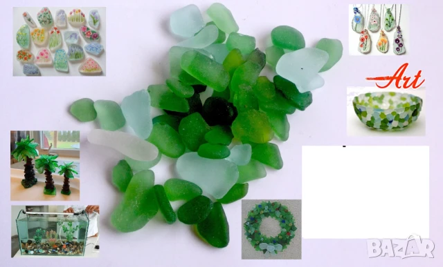 Морско стъкло за аквариум,бижутери или арт проекти, снимка 1