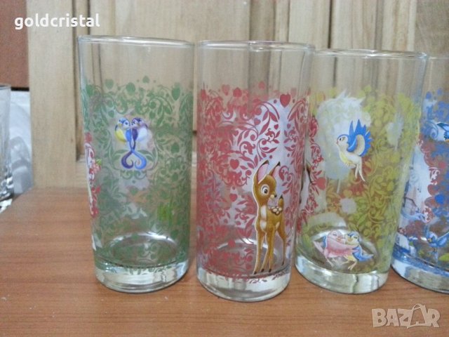 Стъклени водни чаши детски Ариел , снимка 10 - Антикварни и старинни предмети - 38583725