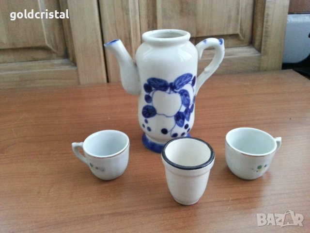 Сет за ракия каничка с чашки, снимка 6 - Антикварни и старинни предмети - 36680341