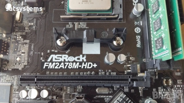 Дънна платка ASRock FM2A78M-HD+ R2.0 Socket FM2/FM2+ CPU+FAN+RAM, снимка 4 - Дънни платки - 51393697
