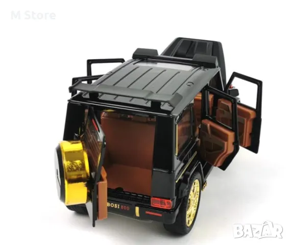 Mercedes G Class - Метален Джип със звук и светлина. Мабащ 1:24, снимка 4 - Коли, камиони, мотори, писти - 48905179