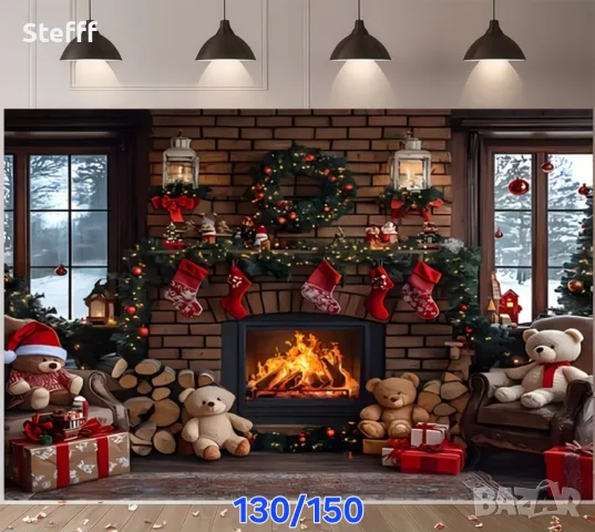 Коледен фон 110/180 см., снимка 5 - Декорация за дома - 55984436