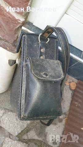 Стара апаратна чантичка от изкуствена кожа, снимка 6 - Антикварни и старинни предмети - 31085886