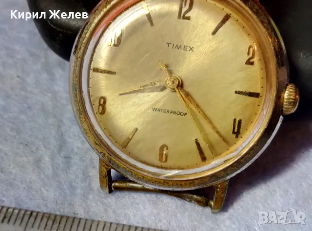 TIMEX WATERPROOF MADE in GREAT BRITAIN Стар ПОЗЛАТЕН АНГЛИЙСКИ РЪЧЕН ЧАСОВНИК ТАЙМЕКС РАБОТЕЩ 49587, снимка 5 - Антикварни и старинни предмети - 48467257