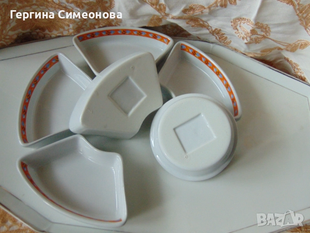 Комплект за сервиране, снимка 5 - Чинии - 52553205