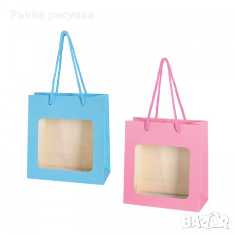 Опаковъчна чанта с прозрачен ПВЦ прозорец, снимка 1 - Декорация за дома - 37059804