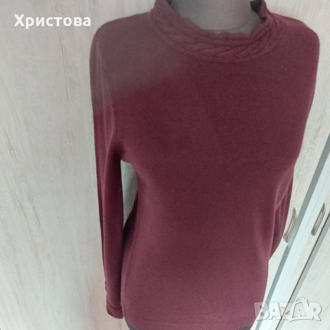 Пуловер/блуза плетиво бордо - 10,00лв., снимка 5 - Блузи с дълъг ръкав и пуловери - 31555091