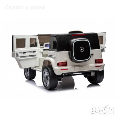 Акумулаторен джип Mercedes EQG Electric G-Class 12V с отварящи се врати меки гуми 4x4, снимка 2 - Коли, камиони, мотори, писти - 53960457