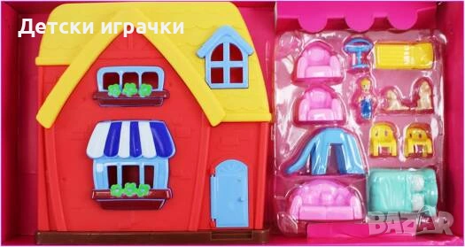 Къща за кукли с аксесоари, куклена къща за игра, снимка 2 - Кукли - 54348680