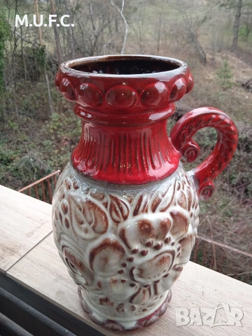 Керамична ваза W.Germany 1970.Уникална, снимка 9 - Антикварни и старинни предмети - 54013319