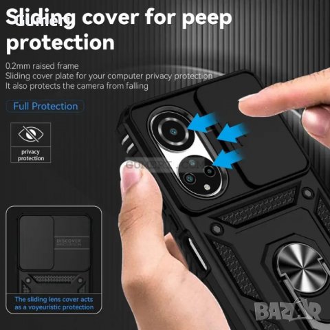 Huawei Honor X7 - Противоударен Хибриден Кейс с Капак и Ринг, снимка 6 - Калъфи, кейсове - 38372416