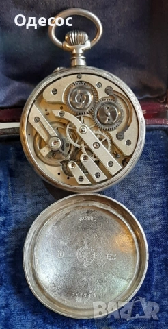 Старинен сребърен Швейцарски джобен часовник Tavannes, снимка 8 - Антикварни и старинни предмети - 53224648