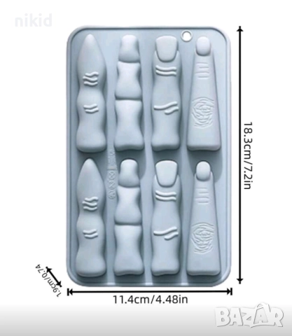 Големи пръсти пръст Хелоуин Halloween силиконов молд форма фондан шоколад гипс смола