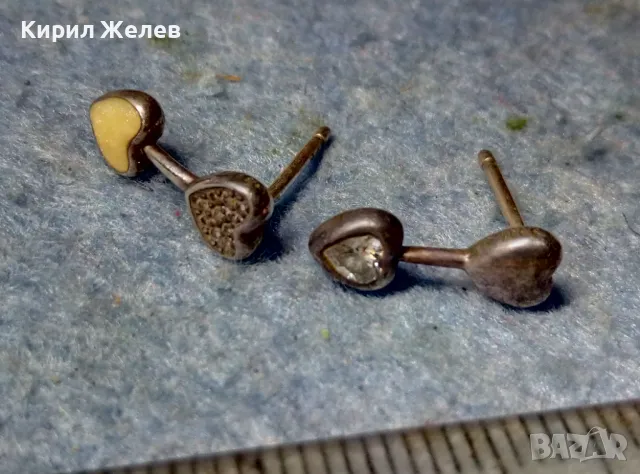 PANDORA СЪРЦЕВИДНИ СРЕБЪРНИ ОБЕЦИ ПАНДОРА СРЕБРО S925 ALE с ЦИРКОНИ и ЕМАЙЛ 48579, снимка 3 - Обеци - 49144419