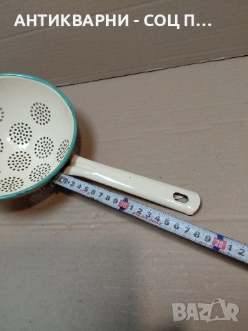 Соц Стар Емалиран Гевгир. НОМЕР 568., снимка 9 - Антикварни и старинни предмети - 54306421