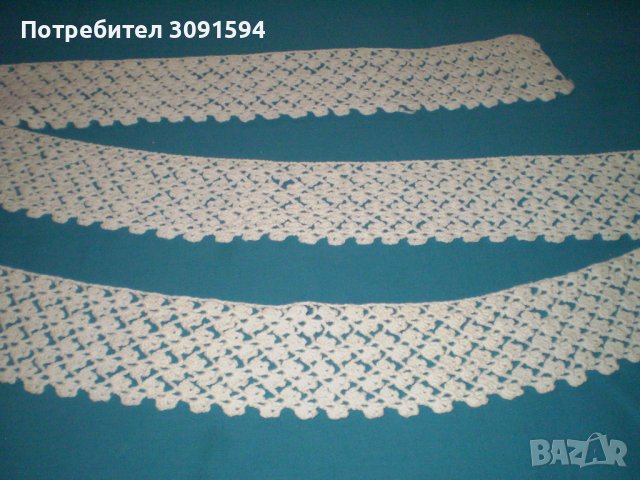 Плетена на една кука дантела лента, снимка 1 - Други ценни предмети - 42252084