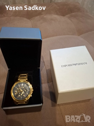 часовник ARMANI бартер за друг часоник има. кутия всичко комплет, снимка 5 - Мъжки - 52875670