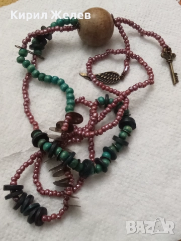 Колие ръчно изработено с маниста 58247, снимка 2 - Колиета, медальони, синджири - 52867745