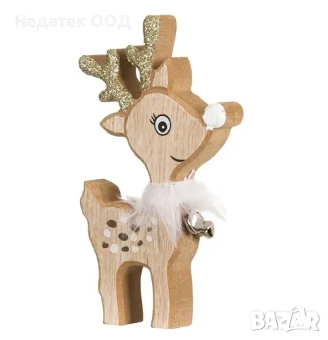 Коледна, Декоративна, Украса, Еленче, Шампанско, 15 см