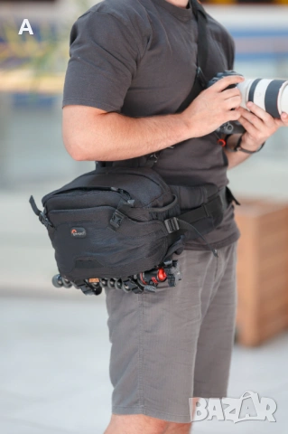 Фоточанта за кръста Lowepro Inverse 200 AW – Отлично състояние (10/10), снимка 2 - Чанти, стативи, аксесоари - 53966130