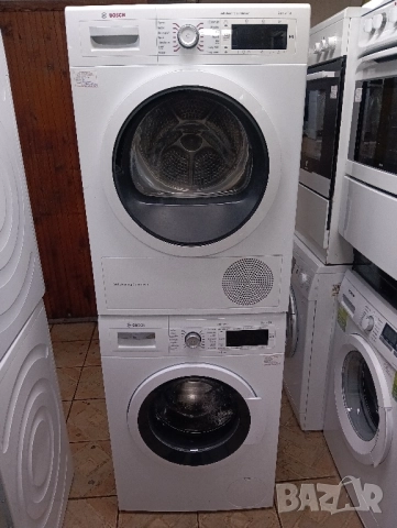 Комплект пералня и сушилня с термопомпа Бош Bosch Serie 8 A+++ 8кг Mede in Germany Гаранция!, снимка 9 - Перални - 52474766