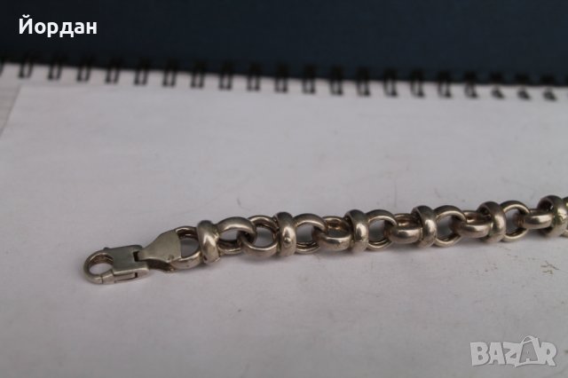 Сребърна гривна, снимка 4 - Гривни - 38948656