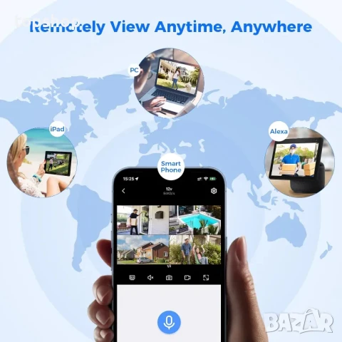 Нова, тествана система за видеонаблюдение Hiseeu 4бр. 5MP PTZ камери, 10'' монитор, 10CH NVR с 1TB.., снимка 2 - Комплекти за видеонаблюдение - 50502572