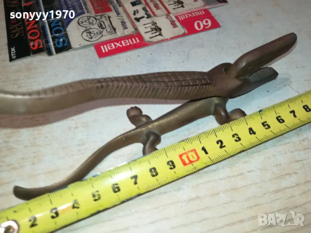 МЕСИНГОВ КРОКОДИЛ 2506250833, снимка 11 - Антикварни и старинни предмети - 50789371