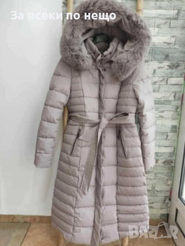 Дамско Дълго Зимно Яке С Качулка Код I_146