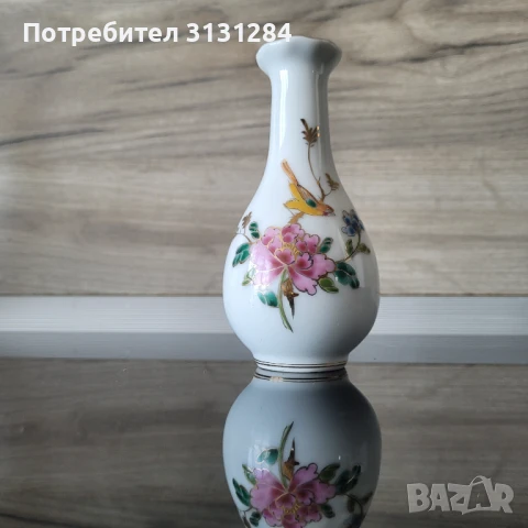 Ваза мини рьчно лисуване Китай 50-е, снимка 4 - Вази - 51021795