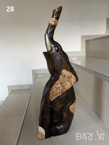 Дървен слон статуетка, снимка 1