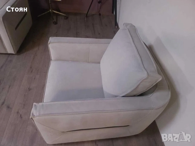 Светло сиви столове от плат 2 броя с фунция - въртене, снимка 11 - Дивани и мека мебел - 51955676