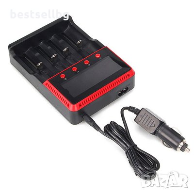 Универсално зарядно устройство за 4 бр акумулаторни батерии  18650 14500 26650 16340 ААА АА Li-Ion, снимка 4 - Други инструменти - 29155071