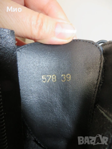 Черни боти от естествена кожа, номер 39, снимка 8 - Дамски боти - 53927002