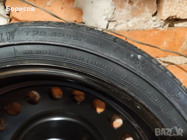 Резервна гума /патерица 5х105 R 16 за CHEVROLET, OPEL и др.115 /70 R 16, снимка 6 - Гуми и джанти - 54316847