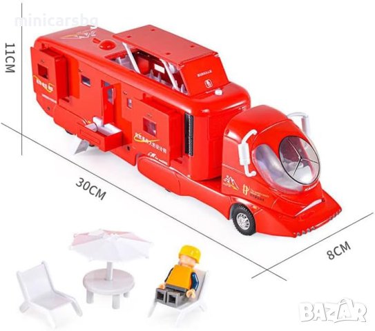 Метални колички: Каравана с фигурка , снимка 5 - Колекции - 32015042