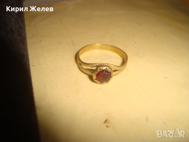 СТАРИНЕН СКЪПОЦЕНЕН БРОНЗОВ ПРЪСТЕН с ЕСТЕСТВЕН ГРАНАТ РЪЧНА МАЙСТОРСКА ИЗРАБОТКА - 19 ВЕК 27559, снимка 15 - Антикварни и старинни предмети - 36771149