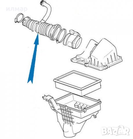 1336611 Маркуч за въздушния филтър за Форд Фокус 2- 1.6 тдци, снимка 2 - Части - 29744151
