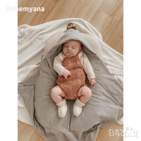 POM POM одеяло за столче или количка 83 х 83см, снимка 3 - Други - 44756775