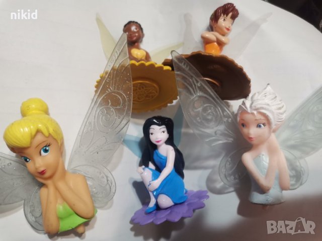 Феи Фея Зън Зън камбанка Tinkerbell Красавицата Белл Бел гумена фигурка за торта и игра, снимка 2 - Фигурки - 22353850