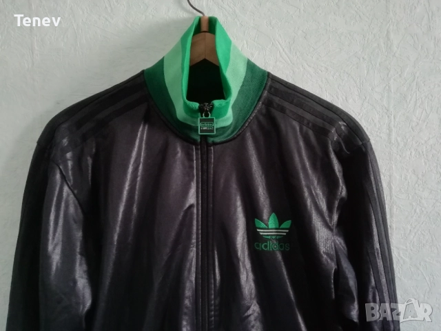 Adidas Chile 62 оригинално ретро горнище черно/зелено мъжко vintage Originals , снимка 4 - Спортни дрехи, екипи - 48228840