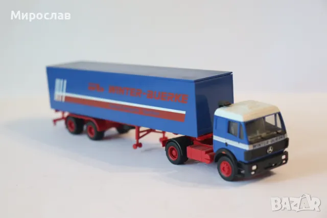 HERPA H0 1/87 MERCEDES BENZ КАМИОН МОДЕЛ ТИР, снимка 4 - Колекции - 50124545