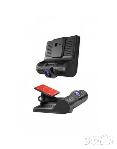 Видеорегистратор Full HD 1080P с 3 камери, дисплей 4" и нощен HDR запис, снимка 2 - Аксесоари и консумативи - 50344370