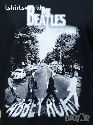 Нова мъжка тениска с дигитален печат на музикалната група The Beatles - Abbey Road, снимка 2 - Тениски - 36869577