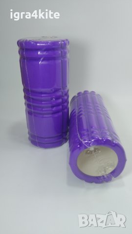 Лилав класически FOAM ROLLER 33х14 масажна ролка за йога и тренировки / Фоумролер, снимка 2 - Фитнес уреди - 40769329