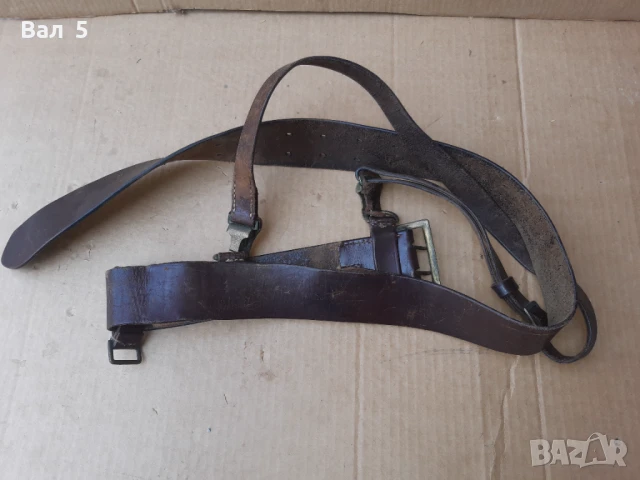 Стар военен строеви офицерски колан с портупей , униформа, снимка 4 - Антикварни и старинни предмети - 50739402