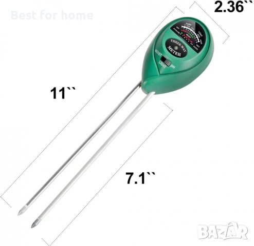 Устройство на контрол на почвата, осветеността и влагата в градината iPower 3-in-1 Soil Test, снимка 5 - Градинска техника - 37819850